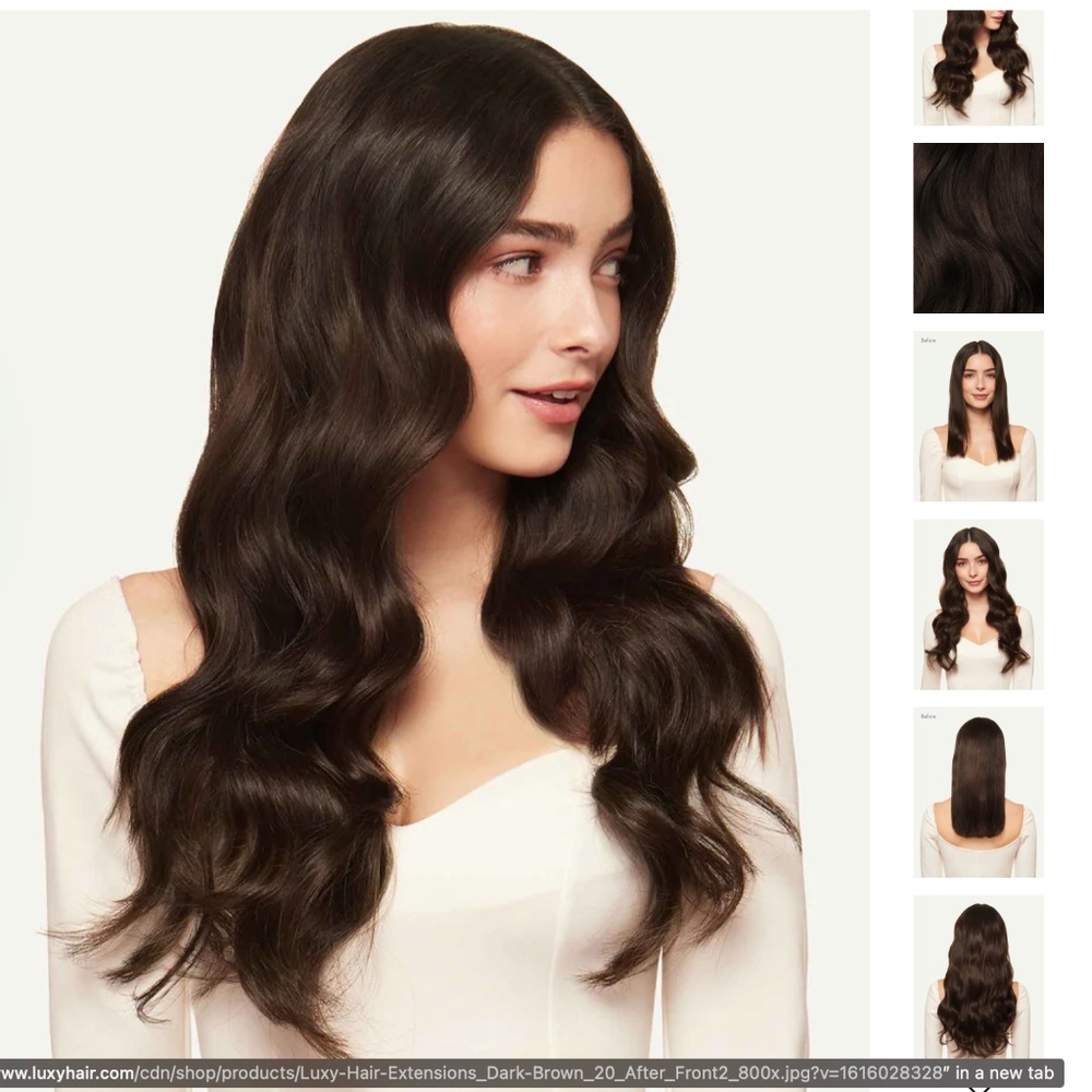 Luxy Halo Extensions Dark Brown 20" New w/ pink box